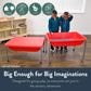 Children's Factory Medium Sensory Table - 24″ Height, Sandbox, Water Table for Kids, Red