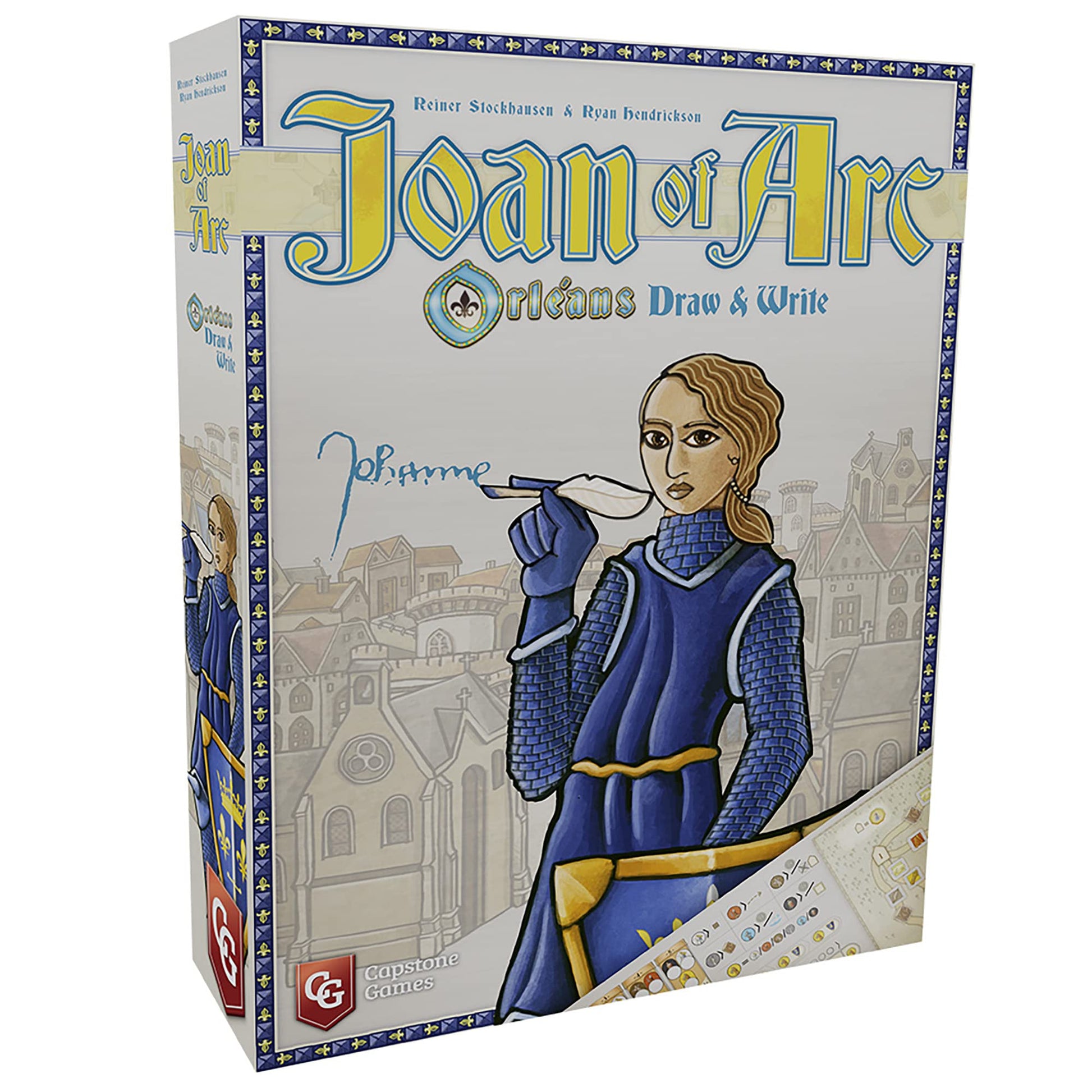 Capstone Games: Orleans: Joan of Arc - Draw and Write Game | Medieval Strategy Theme with Paper and Pencil Choices, Solo and Competitive Play