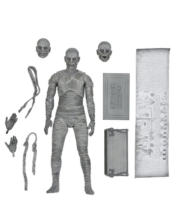 NECA Universal Monsters Mummy 7IN Ultimate AF Black & White VER