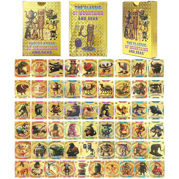 SNALXEWD 55PCS Gold Italian Brainrot Cards - Game Meme Card Set with Gold Foil Finish, Double-Sided Surreal Fantasy Art Illustrations, Vibrant