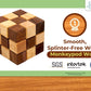 BSIRI Snake Puzzle Cube Classic Games (M Size) - 3D Mind Puzzles for Adults in Hand with Wooden Cube Designs of Magic Game for Educational Brain Games