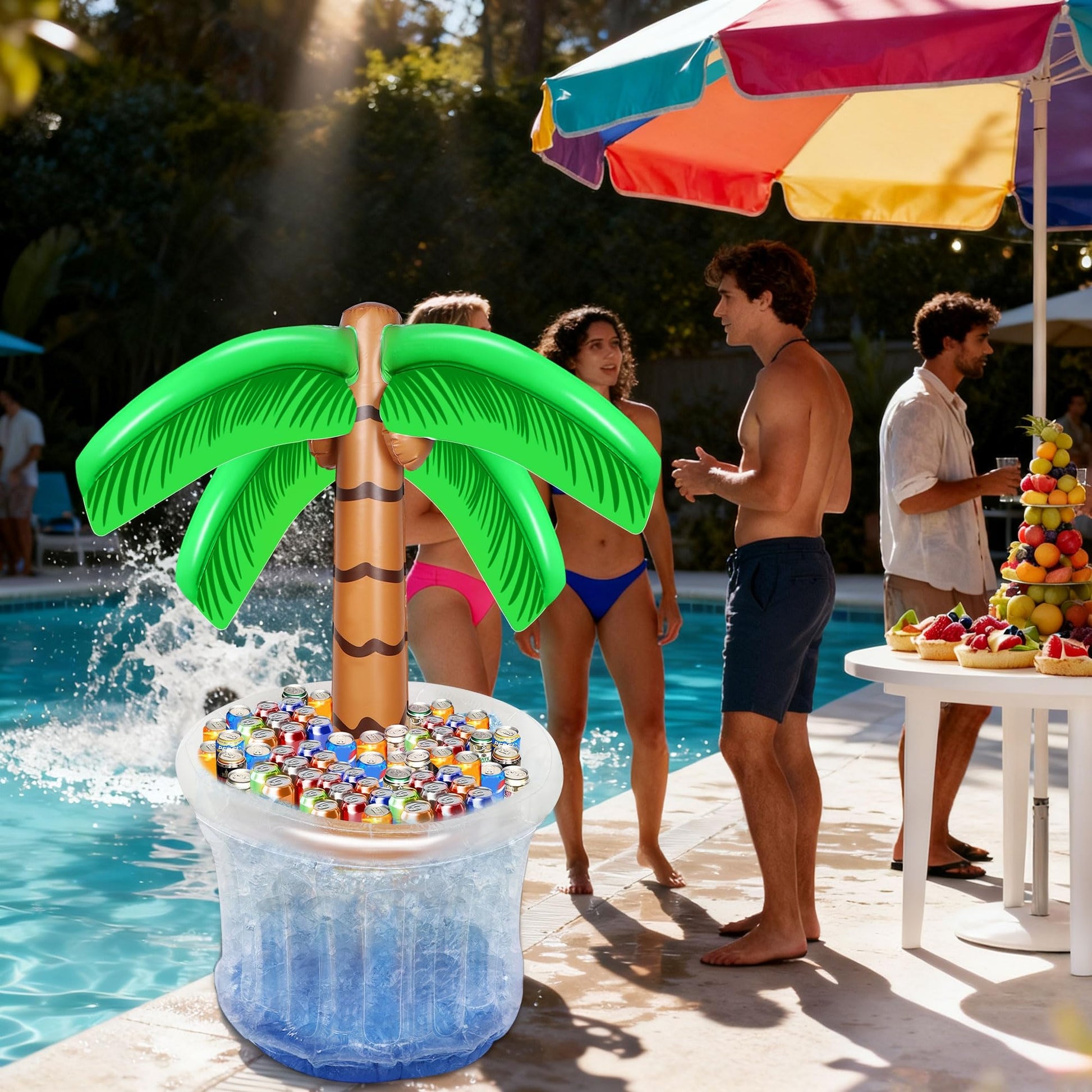 Zcaukya Inflatable Palm Tree Cooler, 60" H, 1 Pack