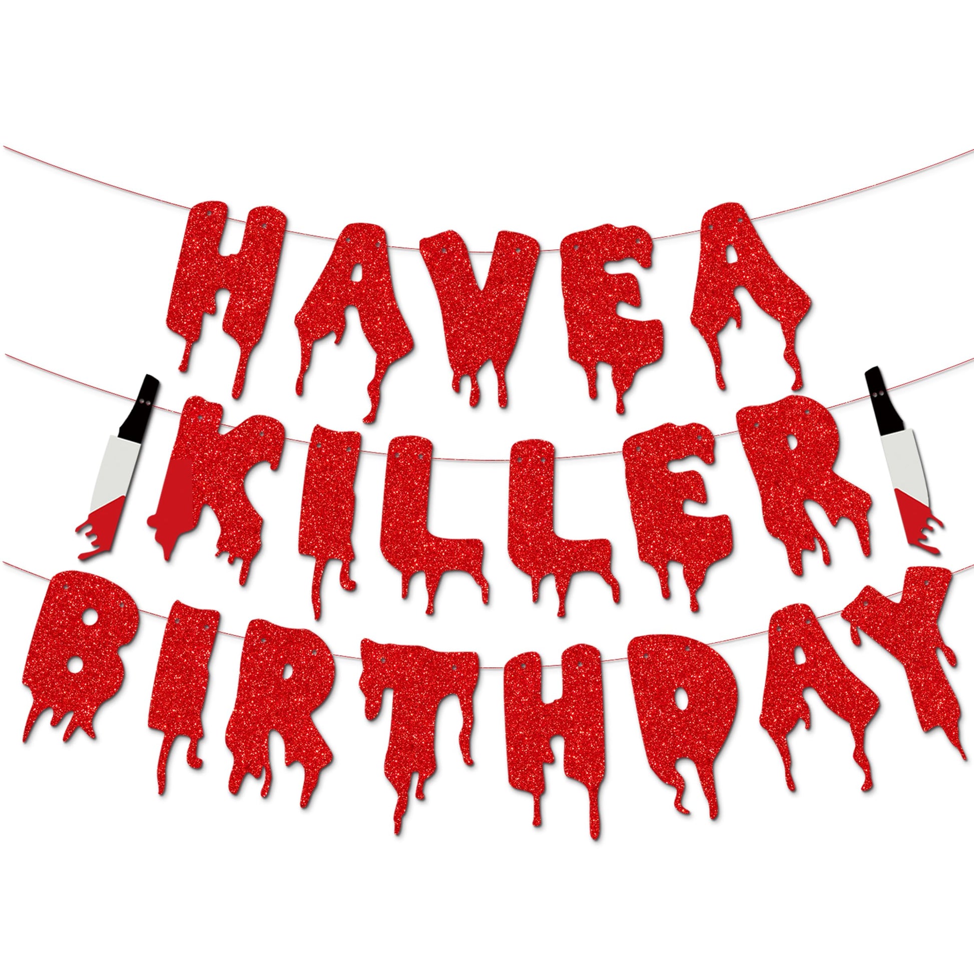 Have a Killer Birthday Party Banner, Halloween Horror Birthday Party Decorations, Halloween Bloody Horror Movie Birth day Party Decorations, Zombie