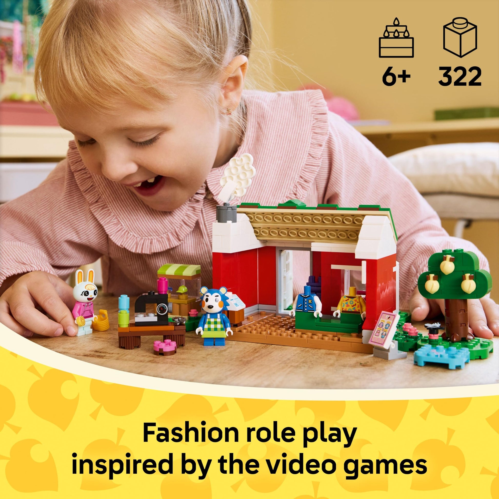 LEGO Animal Crossing Able Sisters Clothing Shop Building Toy - Animal Crossing Toy Figures and Playset for Kids, Girls and Boys, Ages 6+ - Pretend