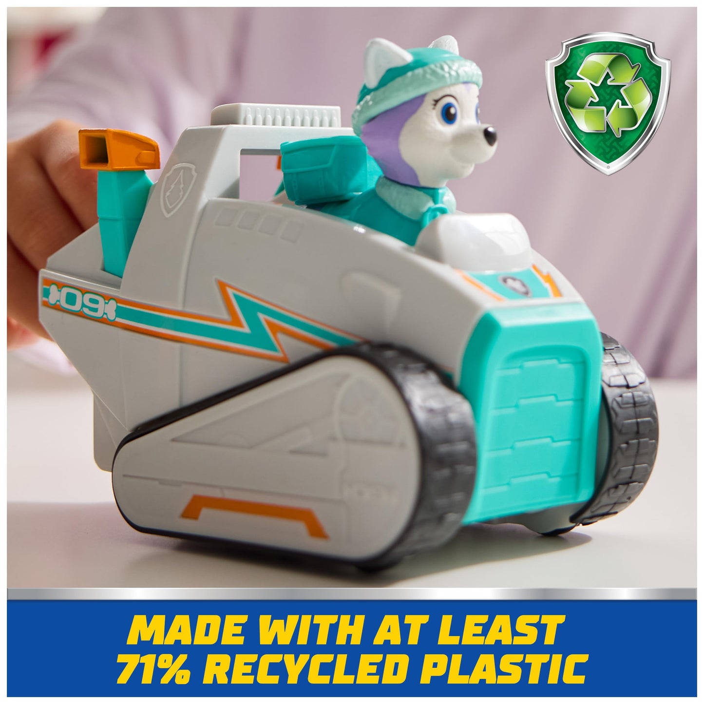 Paw Patrol, Everest’s Snow Plow, Toy Vehicle with Collectible Action Figure, Sustainably Minded Kids Toys for Boys & Girls Ages 3 and Up