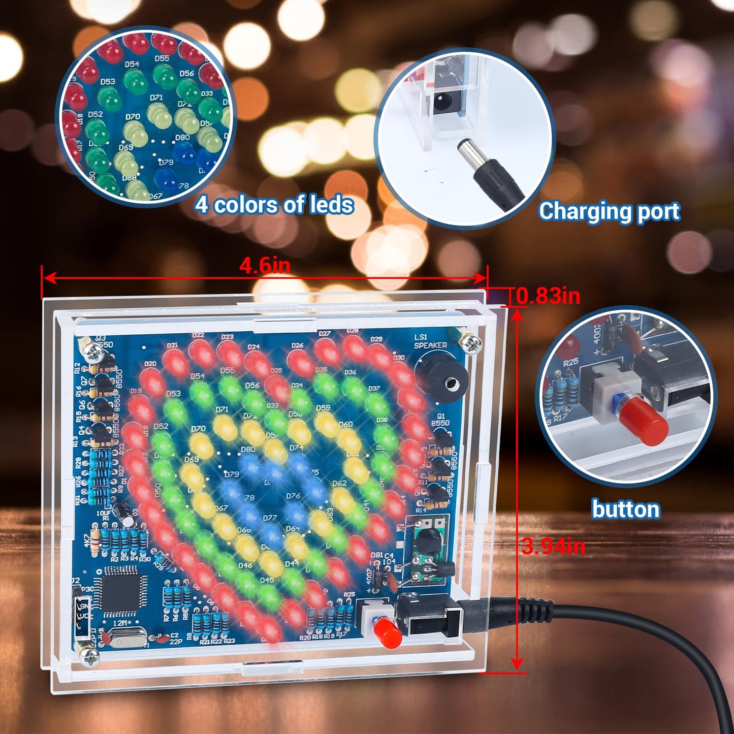 BANRIA Soldering Practice Kit, Heart-Shaped LED Light DIY Soldering Project Kit with 20 Flashing Effects, DIY Electronics Kit for Home School Training