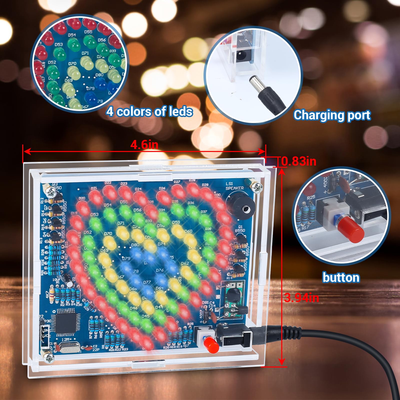 BANRIA Soldering Practice Kit, Heart-Shaped LED Light DIY Soldering Project Kit with 20 Flashing Effects, DIY Electronics Kit for Home School Training