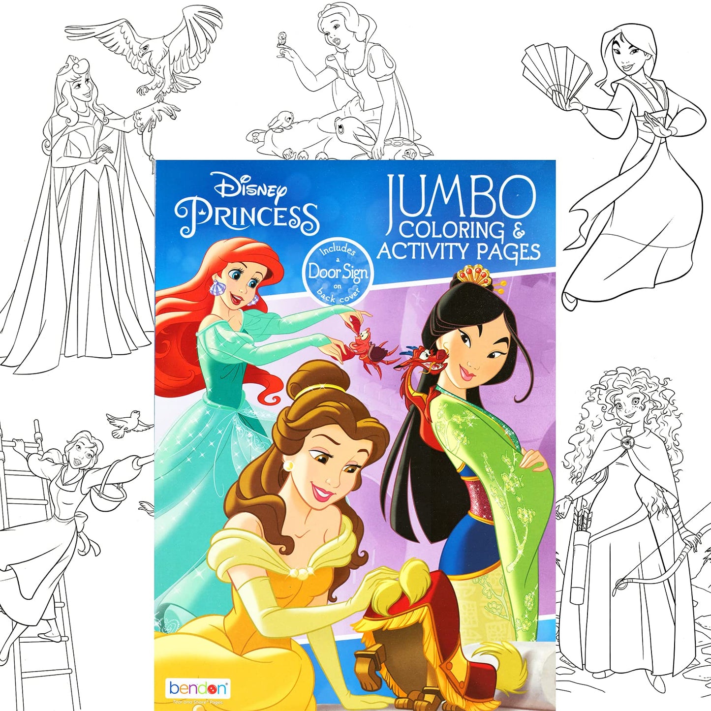 Disney Princess Coloring Book and Sticker Activity Set for Kids - Bundle with Princess Books, Princess Imagine Ink, Stickers, and More - Featuring