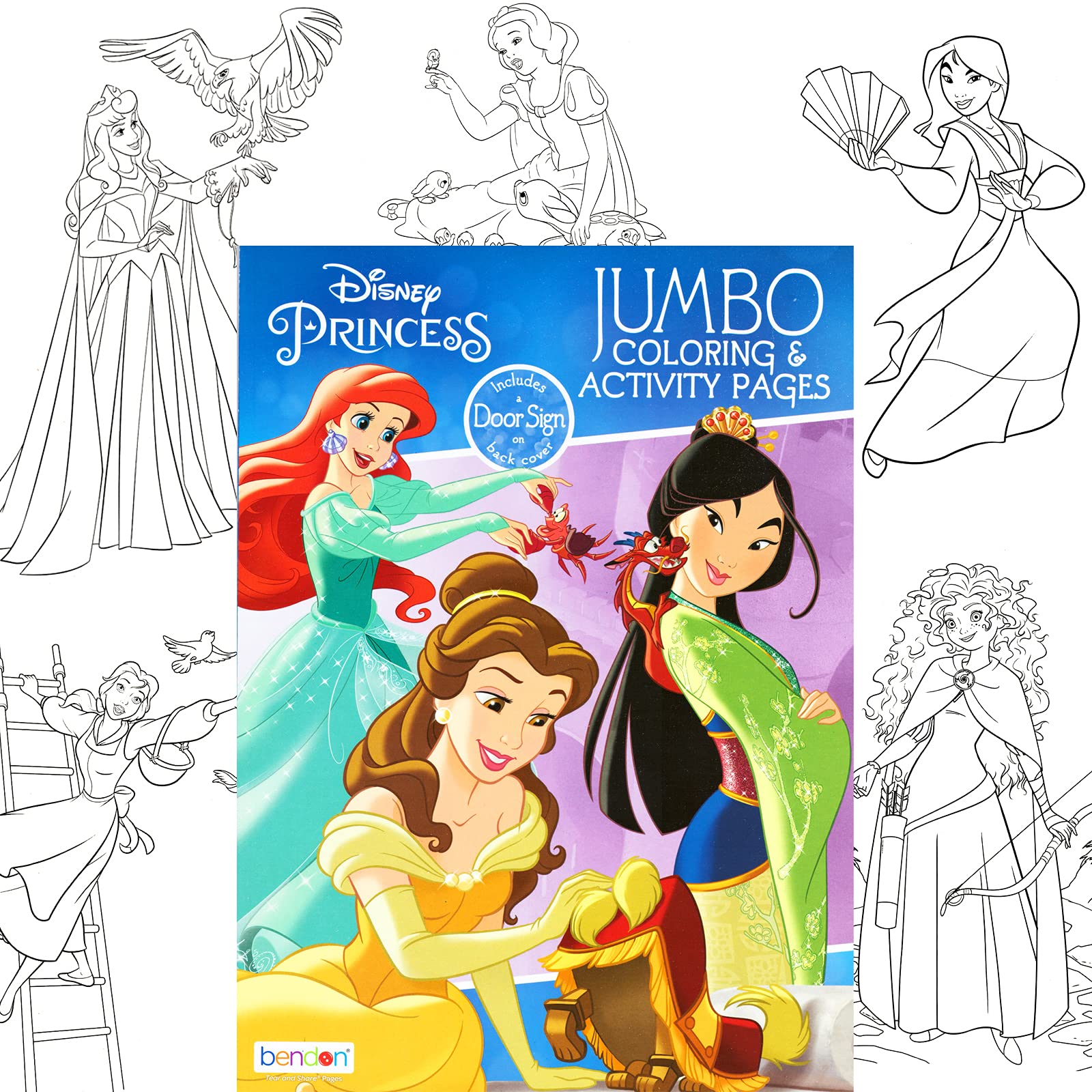 Disney Princess Coloring Book and Sticker Activity Set for Kids - Bundle with Princess Books, Princess Imagine Ink, Stickers, and More - Featuring