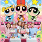 Power Girls Birthday Party Decoration,Power Girls Party Photo Background 5 x 3 FT and 18 Pcs Balloon,Merch Party Backdrop Supplies