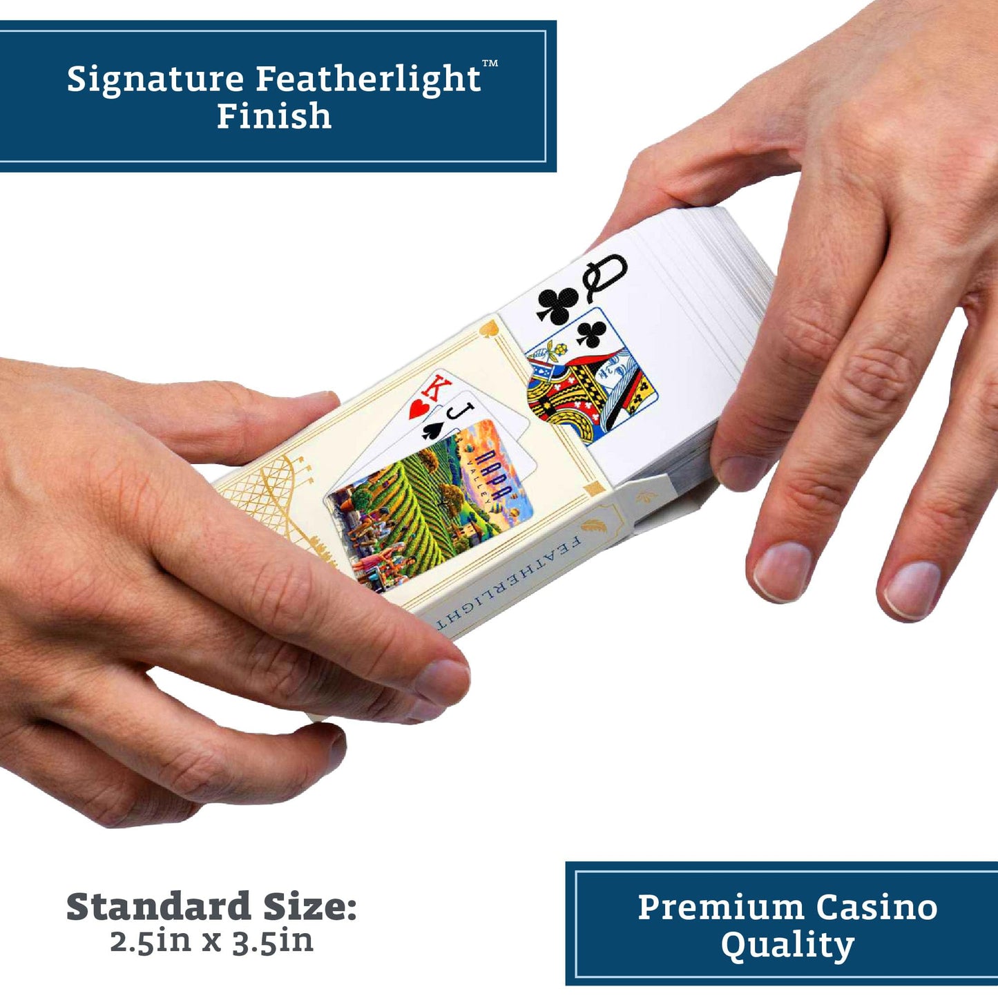 Boardwalk Puzzles Premium Featherlight Unique Playing Cards, Fun Themed Deck for Home and Travel | Napa Valley