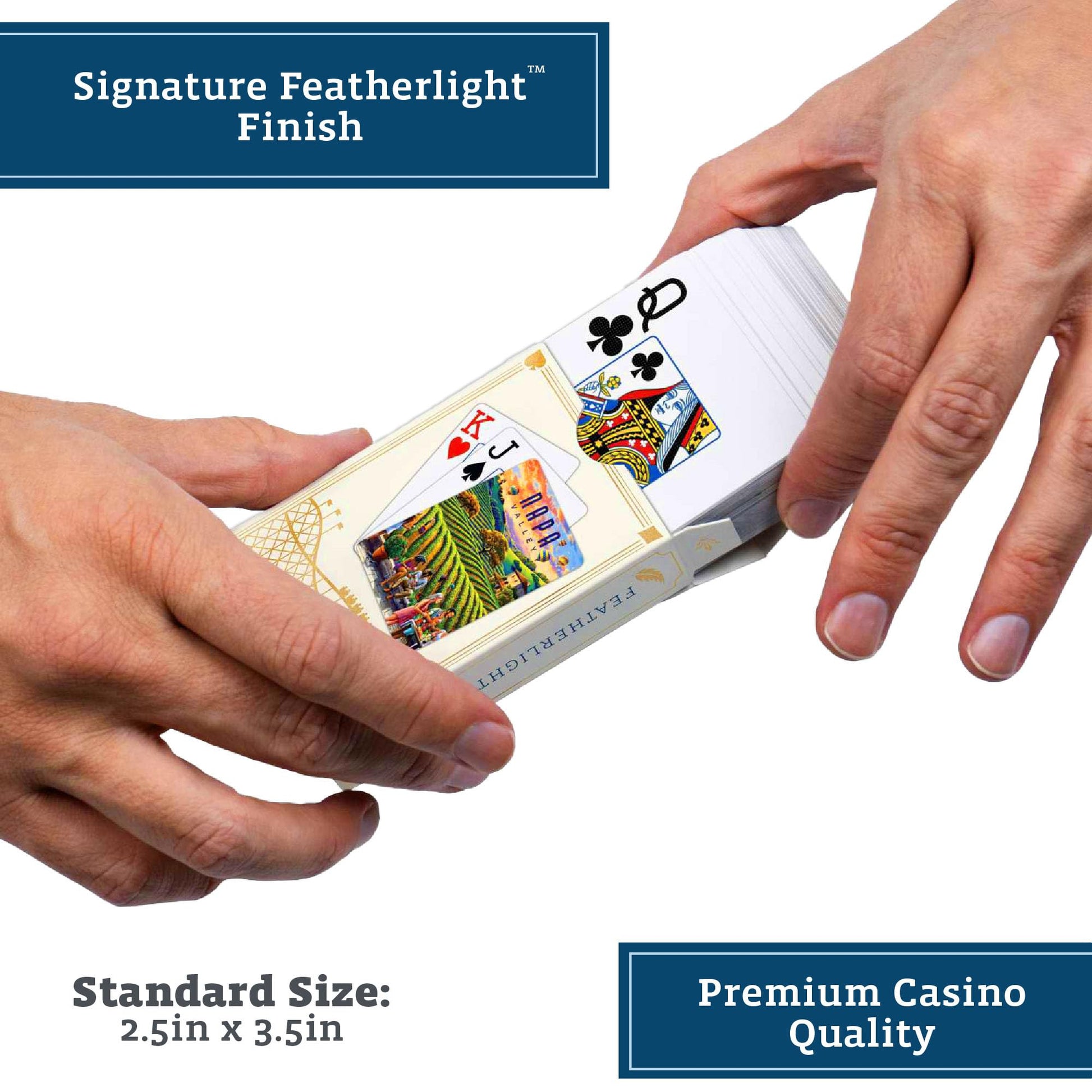 Boardwalk Puzzles Premium Featherlight Unique Playing Cards, Fun Themed Deck for Home and Travel | Napa Valley