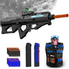 SOFITEN Electric Powerful Toy Gun Automatic Sniper Rifle with Soft Bullet, Equipped with Scope, 2 Extended Magazine(*18), Tactical Vest, Birthday