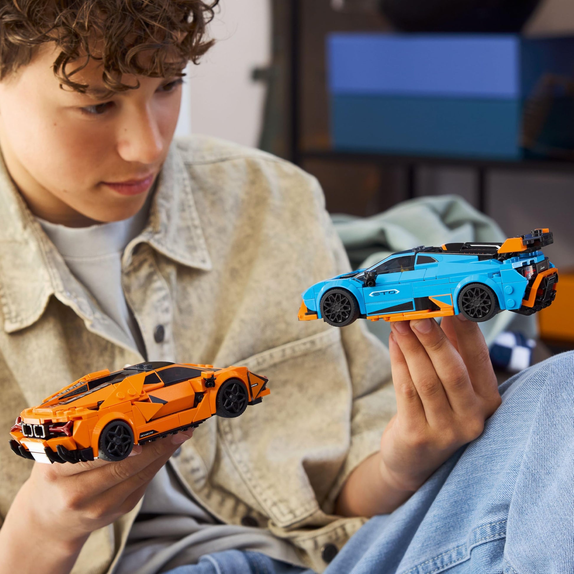 LEGO Speed Champions Lamborghini Revuelto & Huracán STO Car Toys - Building Toy for Pretend Play for Boys & Girls, Ages 10+ - Model Car Kit Display