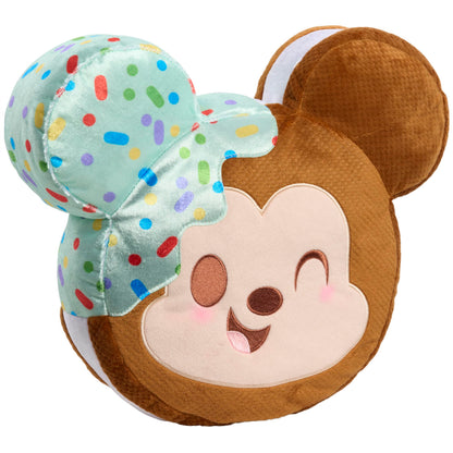Disney Munchlings Squeeze-A-Munch XL Scented Mint Dipped Ice Cream Sandwich Mickey Mouse 16-inch Plush, Kids Toys for Ages 0+ by Just Play