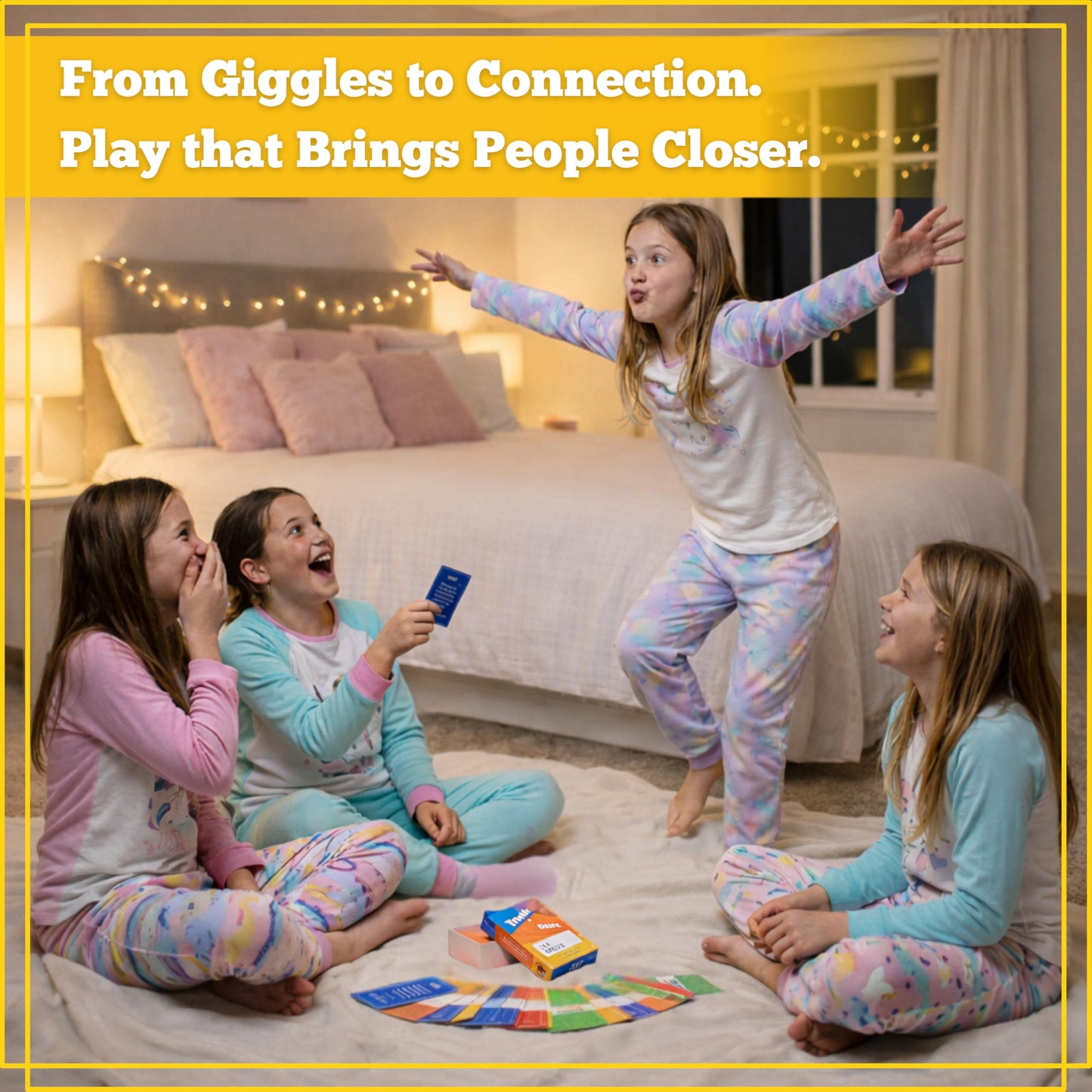 Mellow Minds Truth or Dare Card Game for Families, Couples & Friends - 100 Fun Conversation & Connection Cards for Game Night, Bonding, Parties & Road
