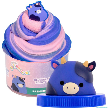 Original Squishmallows Scented Slime Jar, Blueberry, Ingrid the Cow