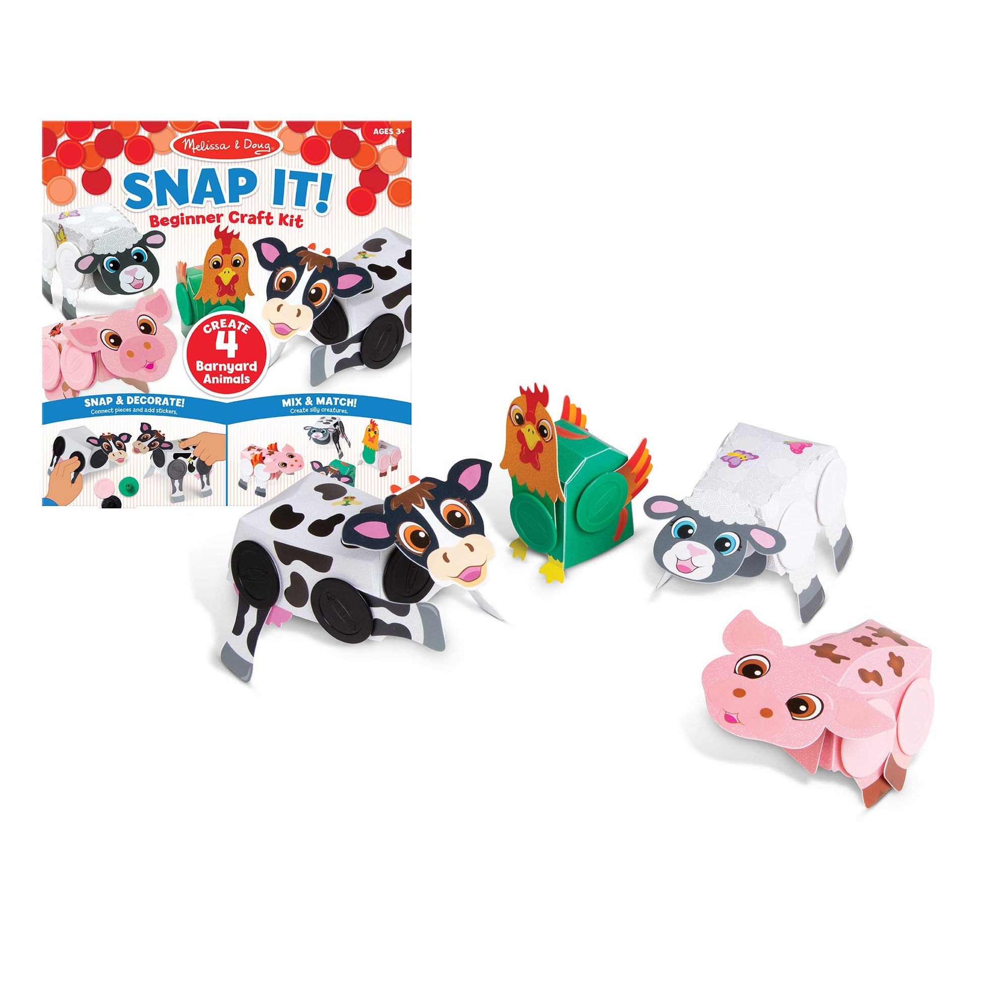 Melissa & Doug Snap It! Beginner Craft Kit - Barnyard