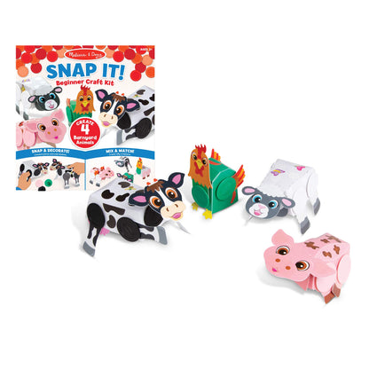 Melissa & Doug Snap It! Beginner Craft Kit - Barnyard