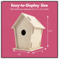 Podzly Kids Wooden Birdhouse Craft Kit 12 Pack - DIY Bird House Kits for Kids Ages 3+ - Personalize, Build & Paint Your Own Birdhouse - 3 Designs