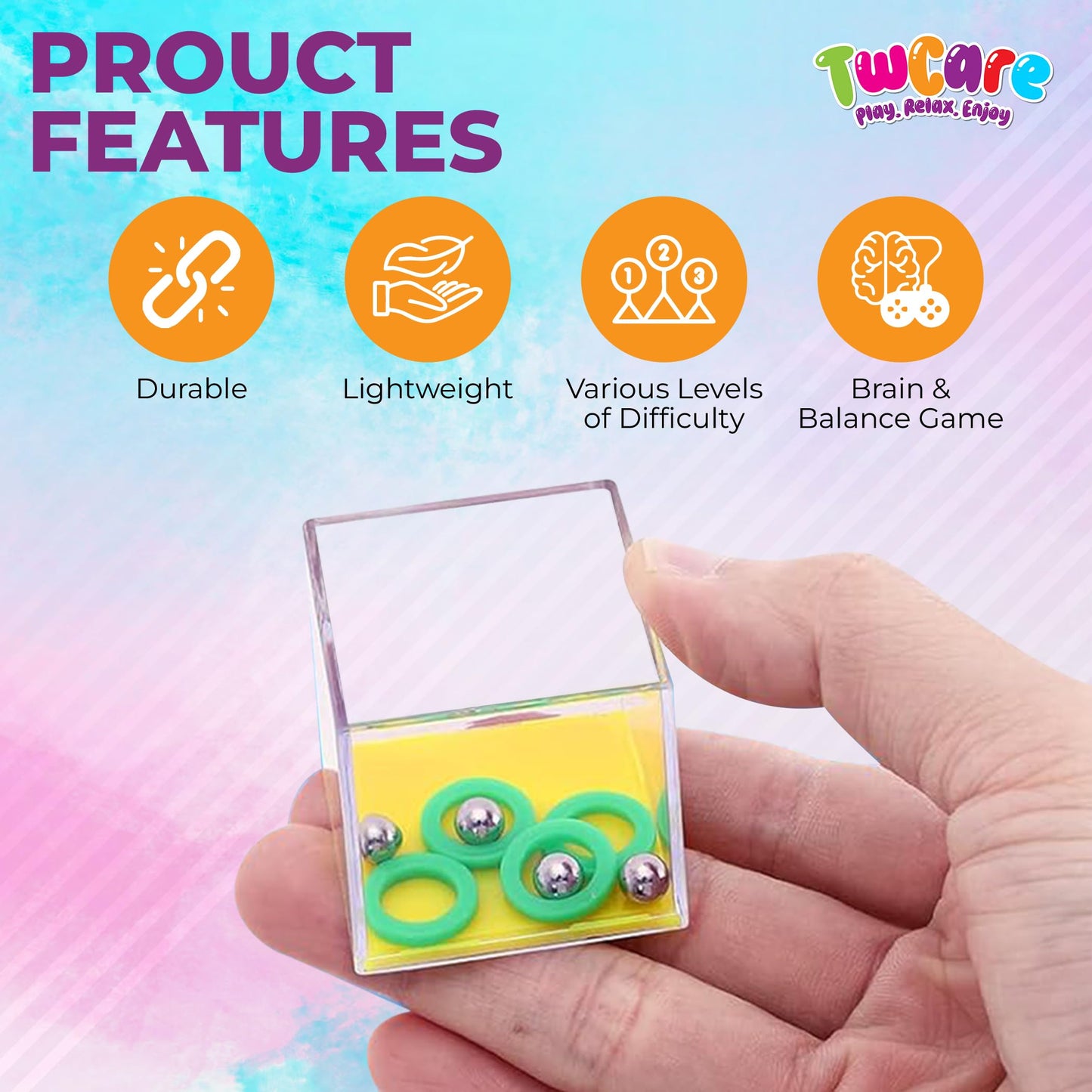 Brain Teaser Puzzle Cubes Party Favors for ADHD Autism Kids Adults 24 Pack Fidget Toy Set Gifts Mini Games Stress Relief Stocking Stuffers Bulk Goodie