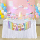Pastel Rainbow High Chair Banner 1st Birthday
