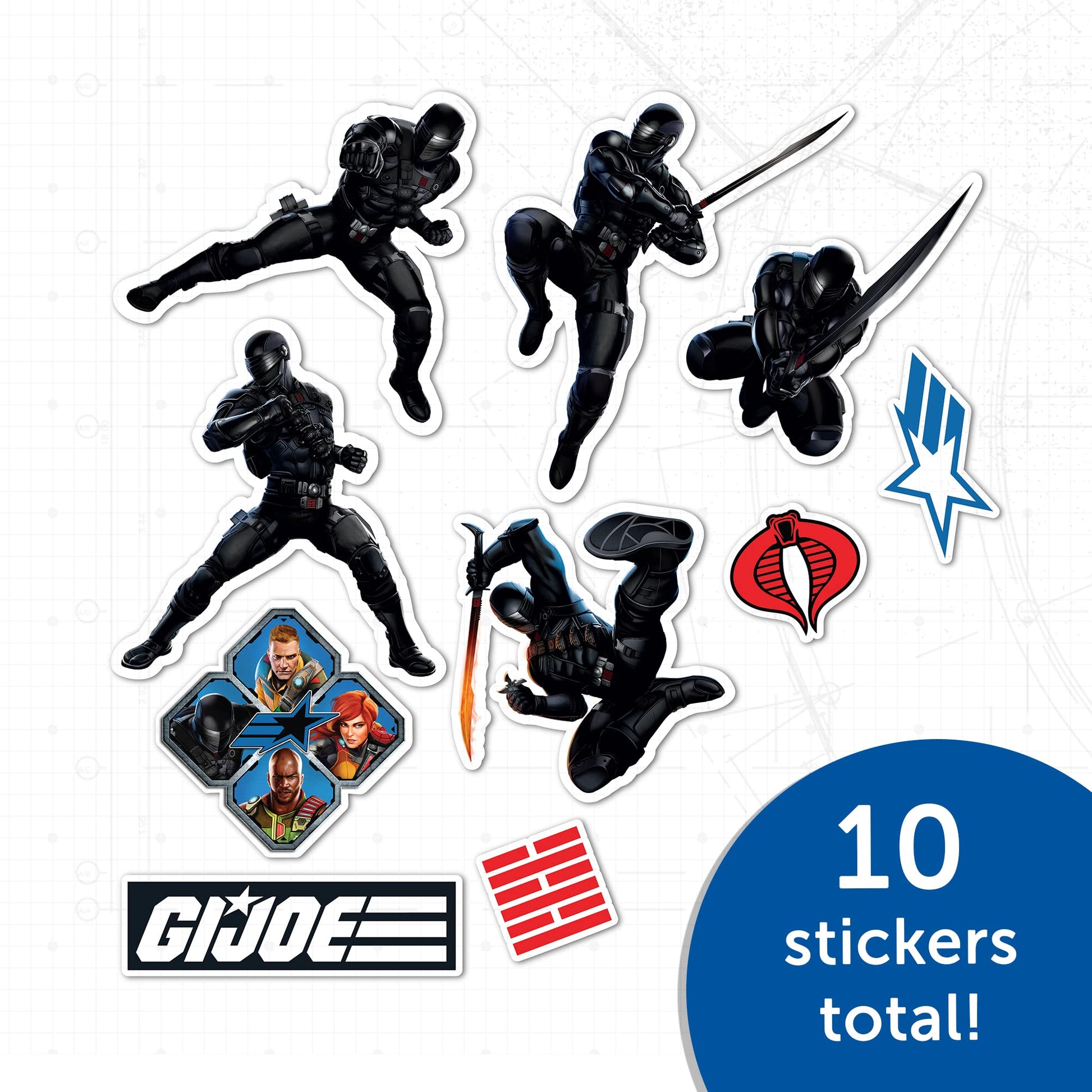 Desert Cactus GI Joe 10 Sticker Sheet Vinyl Decal Laptop Water Bottle Car Scrapbook Favor Party Supplies (21)