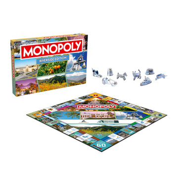 Monopoly Board Game Riverside CA Edition : 2-6 Players Family Board Games for Kids and Adults, Board Games for Kids 8 and up, for Kids and Adults