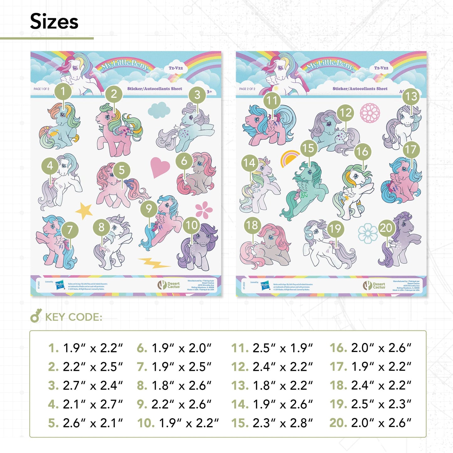 Desert Cactus My Little Pony Sticker - 28 Vinyl Decal Laptop Water Bottle Car Scrapbook Decorations Birthday Favor Party Supplies (2-22)