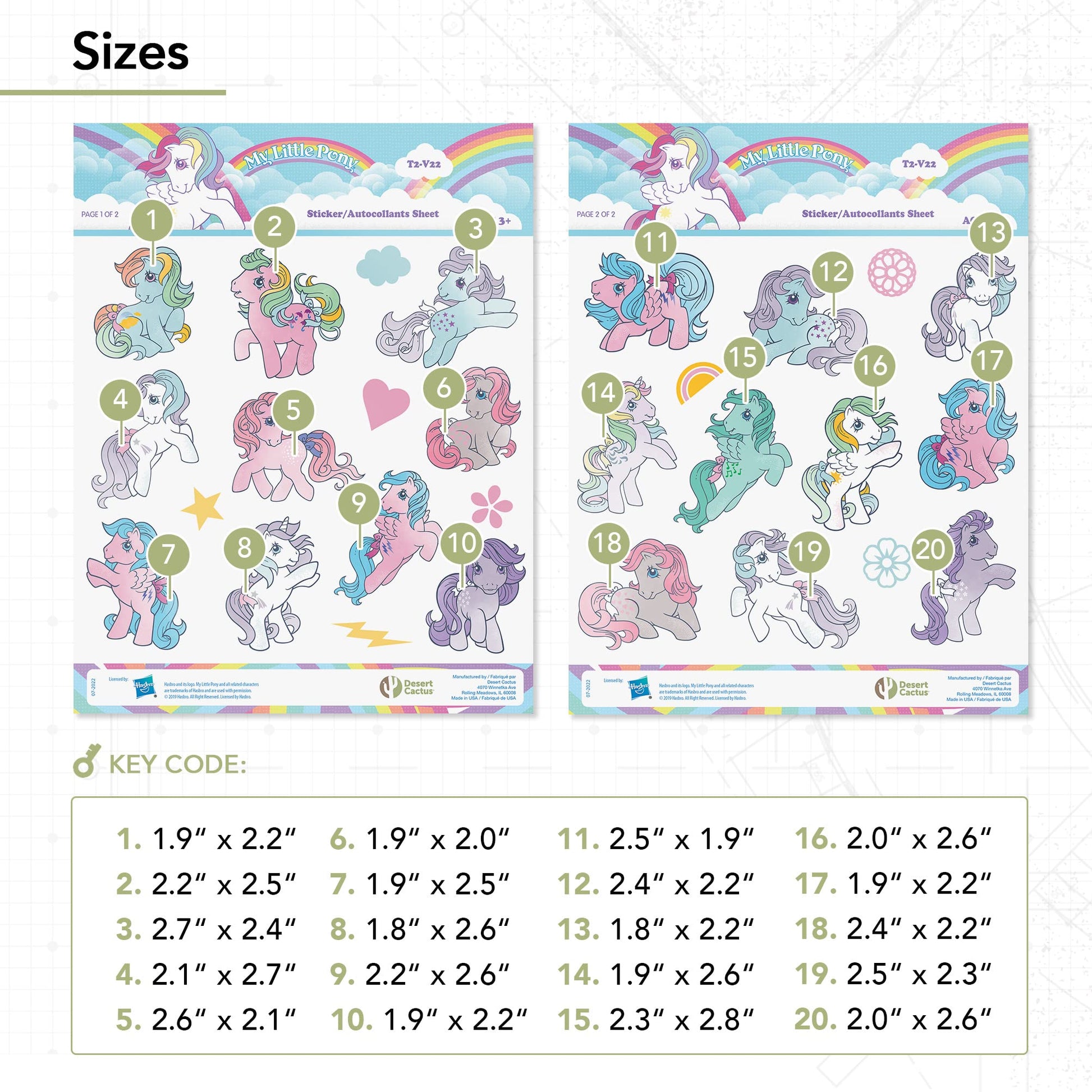 Desert Cactus My Little Pony Sticker - 28 Vinyl Decal Laptop Water Bottle Car Scrapbook Decorations Birthday Favor Party Supplies (2-22)