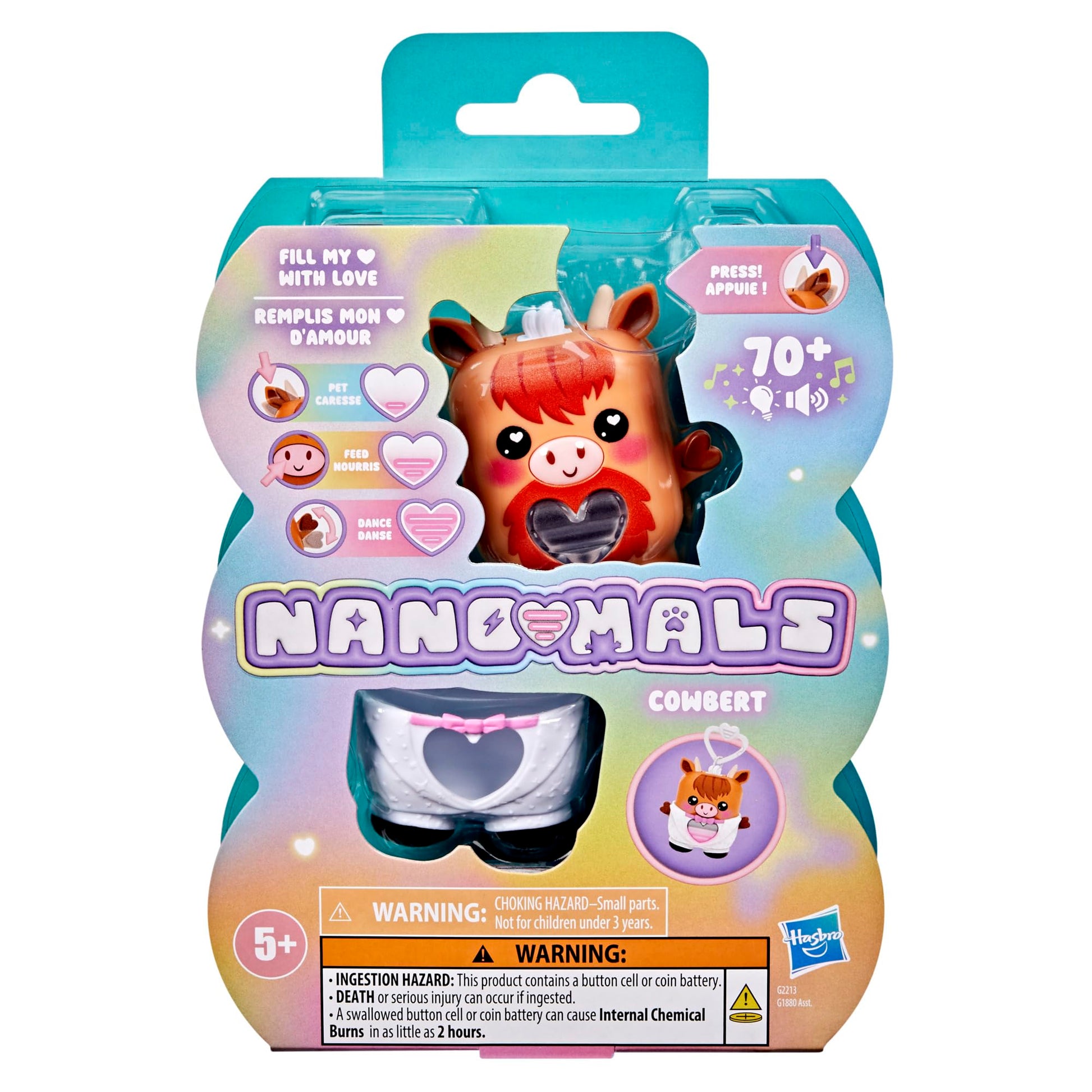Nano-MALS Cowbert The Highland Cow, Electronic Pet Cow Toy, 70+ Responses, Interactive Fidget Toys for Girls & Boys Ages 5+