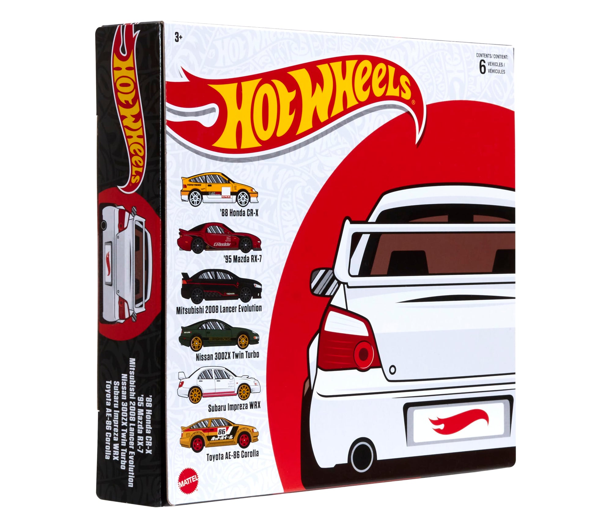 Hot Wheels HW Legends Multipacks of 6 Toy Cars, 1:64 Scale, Authentic Decos, Popular Castings, Rolling Wheels, Gift for Kids 3 Years Old & Up
