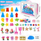 Pakimio Mermaid Sensory Sand Kit for Kids, Complete Sensory Bin with Lid