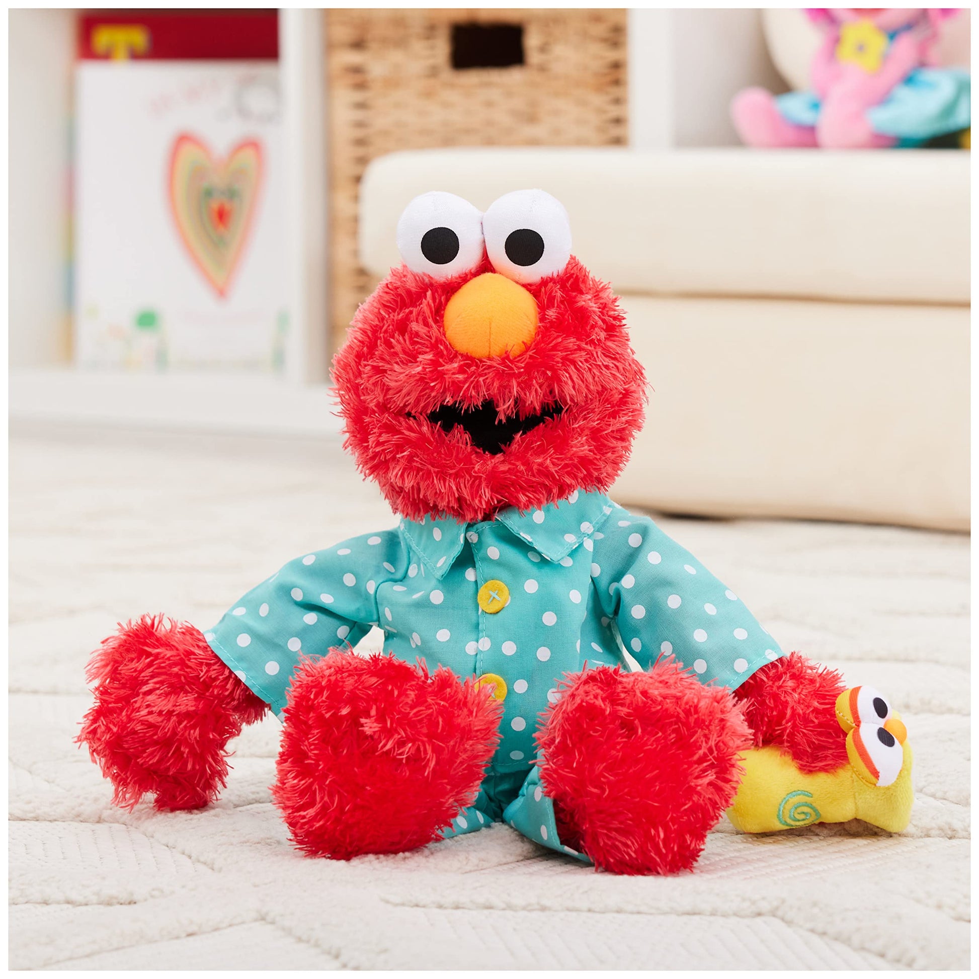 GUND Sesame Street Bedtime Elmo 12” Plush with Glow-in-the-Dark PJs; Age 1+