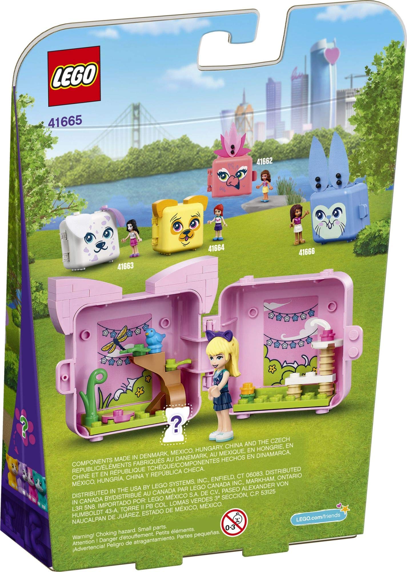 LEGO Friends Stephanie’s Cat Cube 41665 Building Kit; Kitten Toy for Kids with a Stephanie Mini-Doll Toy; Cat Toy Makes a Creative Gift for Kids Who