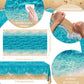 CMUSKO Beach Theme Party Decorations Tablecloth, 4Pcs Beach Tablecloth Summer Ocean Waves Tablecloth Plastic Beach Table Cloth Ocean Water Print Pool
