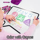 Speech Bubble Crayon Board | The Only Dry-Erase Lap Board for Visual & Hand Development | Crayons, Not Markers | Infant, Toddler, Kids, Classroom |