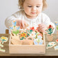 KizKnows Wooden Flower Garden Toy & Toddler Gardening Set for Kids Ages 3-5