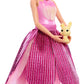 Barbie Petal Pop Scented Doll with Pink Tulip Dress & Accessories, Bouquet Reveal with Pet Bunny & Surprises Like Watering Can, Necklace & Earrings