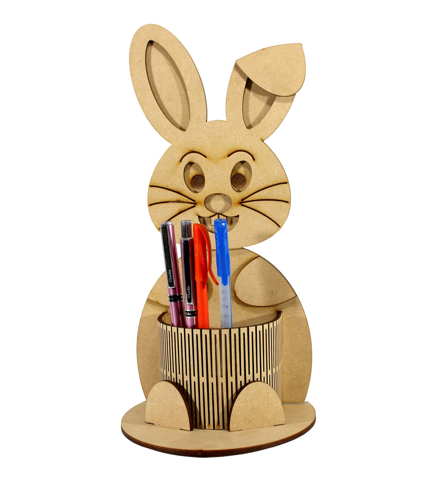 eSplanade DIY Wooden 3D Puzzle Rabbit - Desk Organizer, Pen Stand - Easy to Assemble