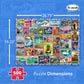 Re-marks Letters Home Stamp Collage Puzzle, 500-Piece Jigsaw Puzzle for All Ages