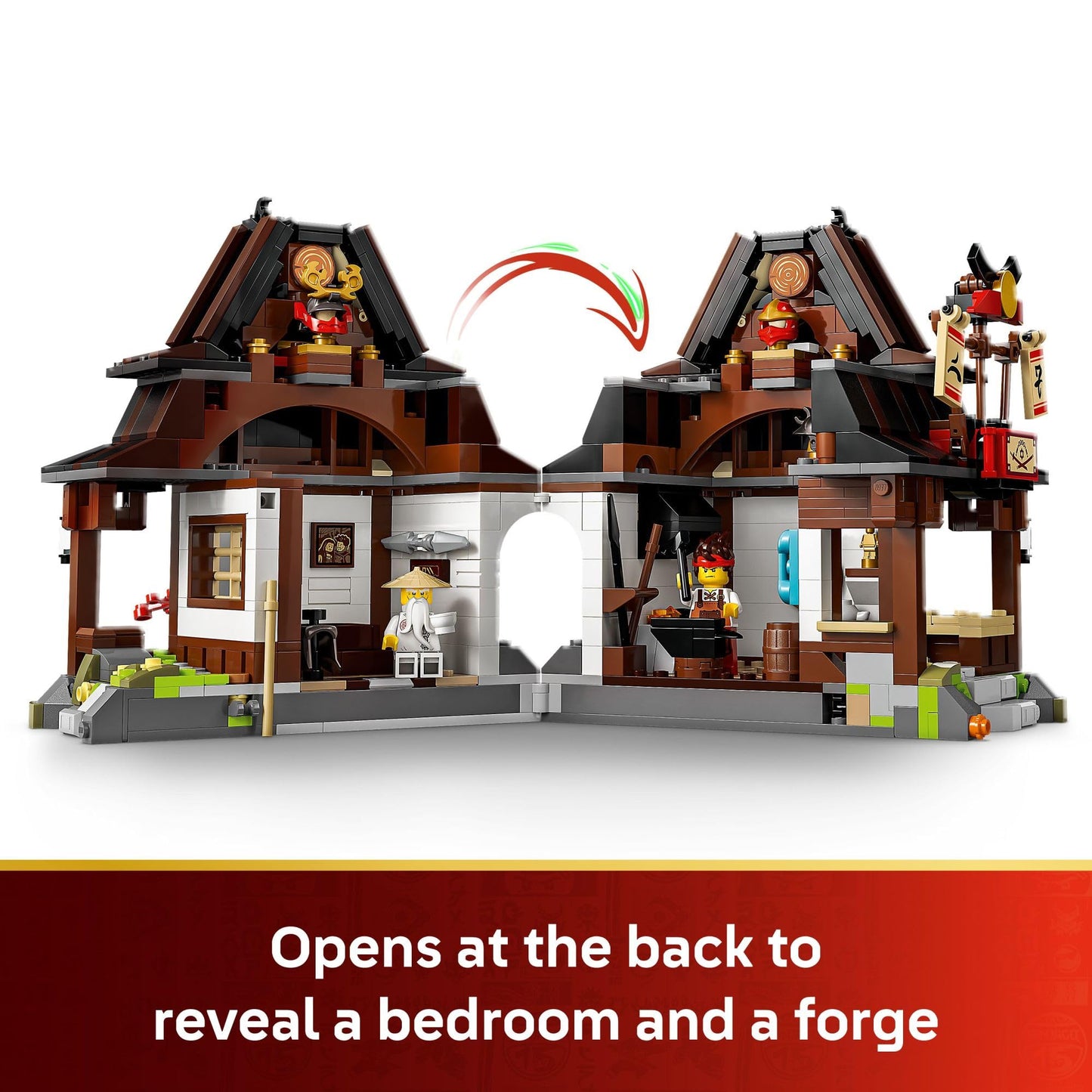 LEGO NINJAGO Four Weapons Blacksmith 15th Anniversary Building Toy for Kids, Ages 14+ - Ninja Playset W/Collectible Elemental Master of Earth + 4