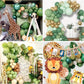 Wild One Birthday Decorations,1st Birthday Decorations Boy or Girl, Jungle Safari Themed Backdrop, Balloons Garland, Banner, Balloon Boxes for First