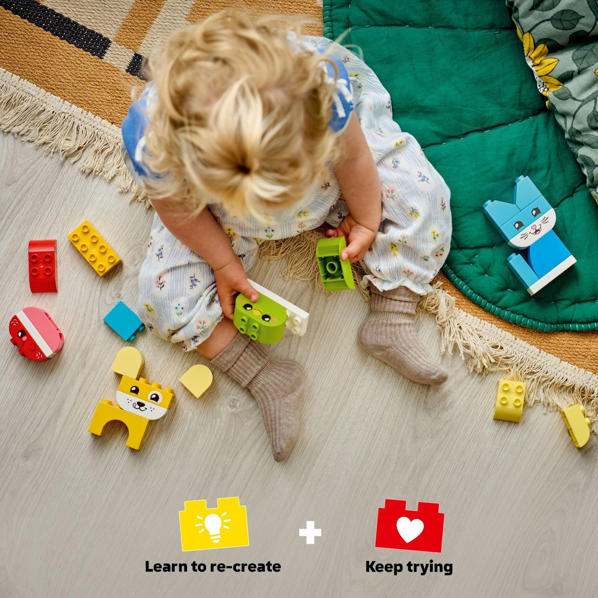 LEGO DUPLO My First 3 in 1 Creative Cute Pets Building Toy for Toddlers - Pretend Play Set for Boys & Girls, Ages 1.5+ - Learning & Education Toy for