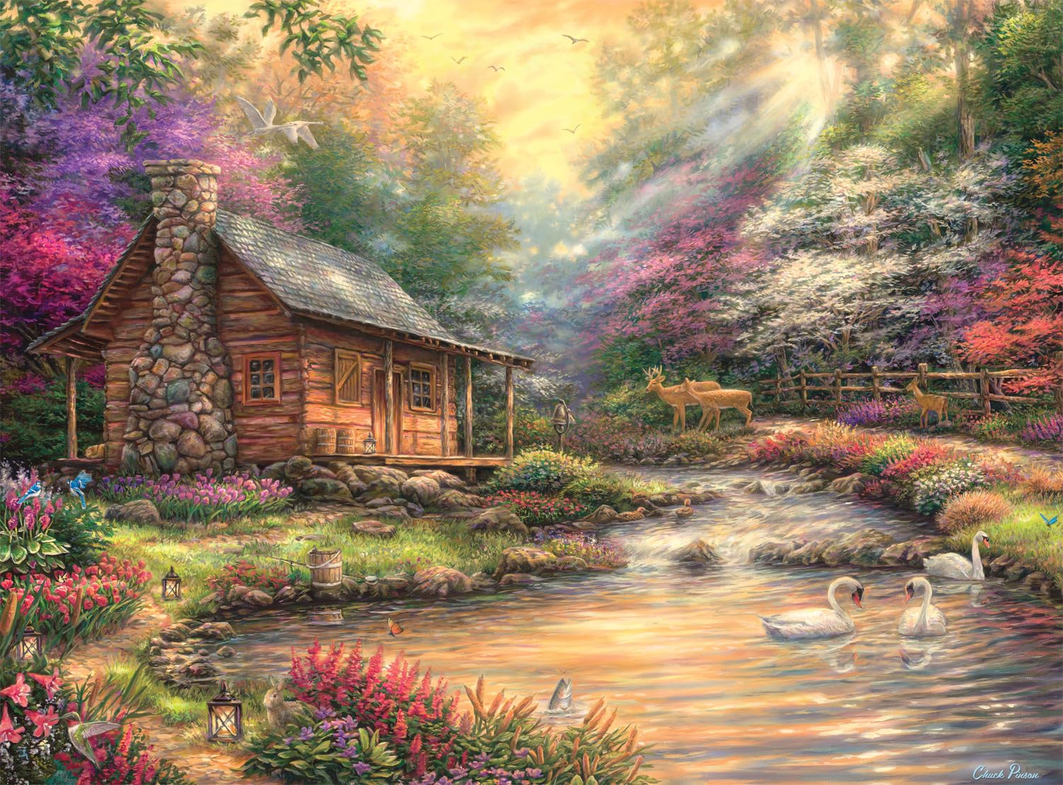 Buffalo Games - Brookside Retreat - 1000 Piece Jigsaw Puzzle for Adults