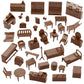 BMC Classic Marx Western Town Furniture 42pc Plastic Cowboy Playset Accessories