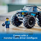 LEGO City Blue Monster Truck Off-Road Toy Playset with a Driver Minifigure, Imaginative Toys for Kids, Fun Gift for Boys and Girls Aged 5 Plus, Mini