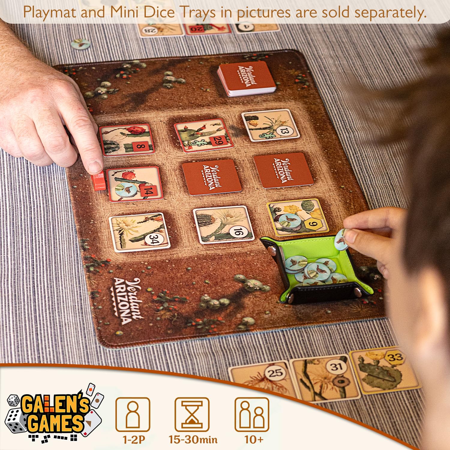 Galen's Games Verdant Arizona Interactive Mint Tin Strategy Card Game for Adults & Teen, Compact Travel & Camping Board Games, Quick Portable Play