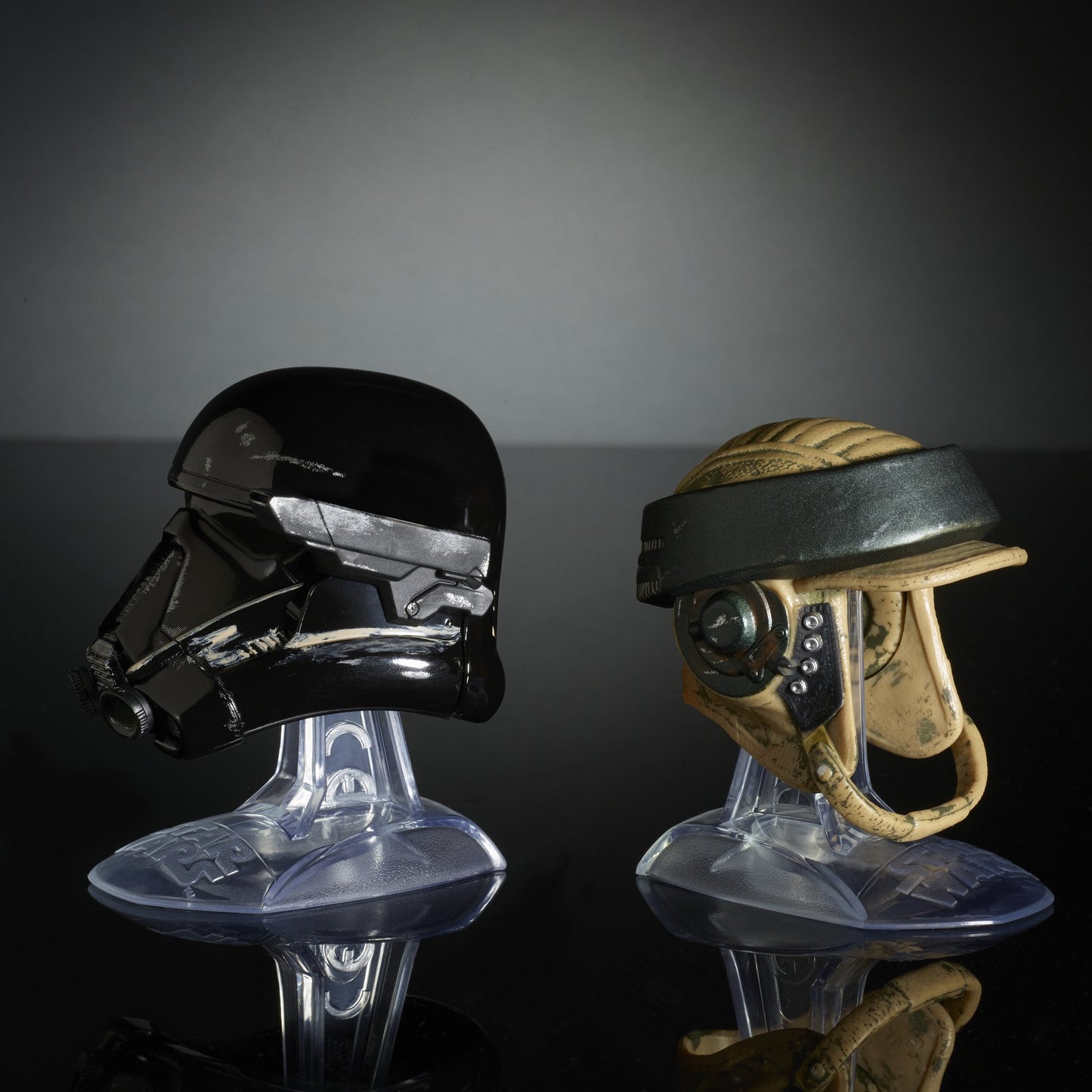 Star Wars Black Series Titanium Series Imperial Death Trooper and Rebel Commando Helmets