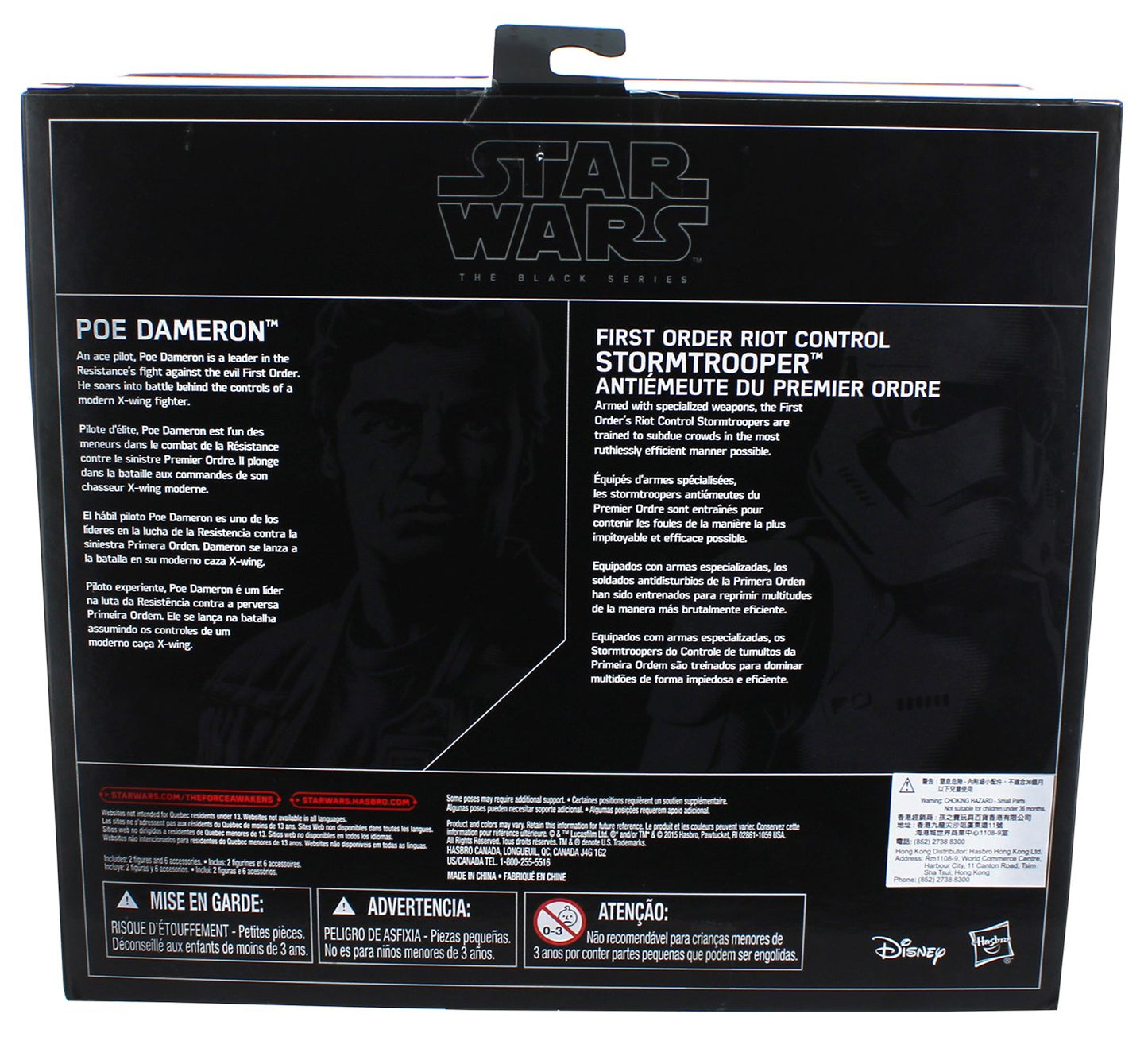 Star Wars Black Series 6 Poe Dameron and First Order Riot Control Stormtroope...